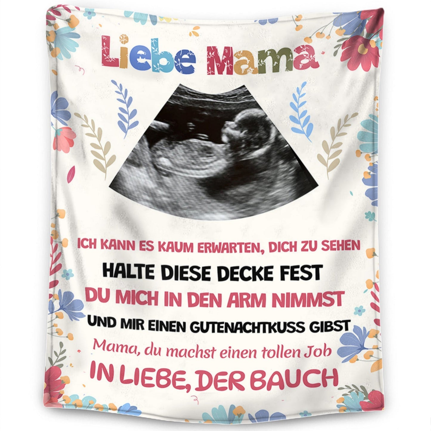 Liebe Mama - Personalisierte Fotodecke für Mama - Muttertag