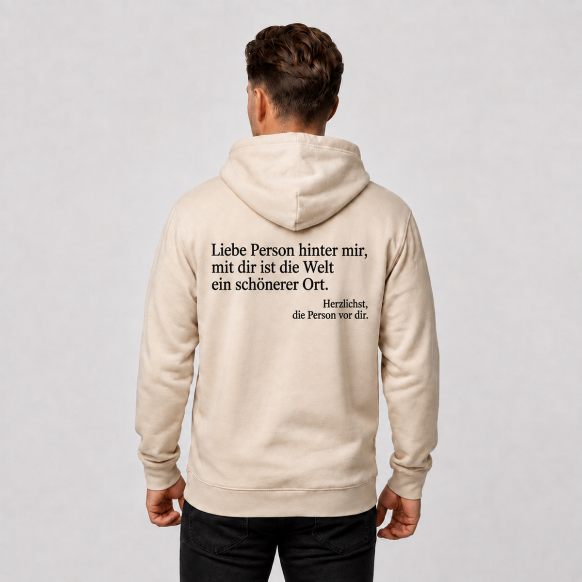 Du bist genug Hoodie mit Reißverschluss
