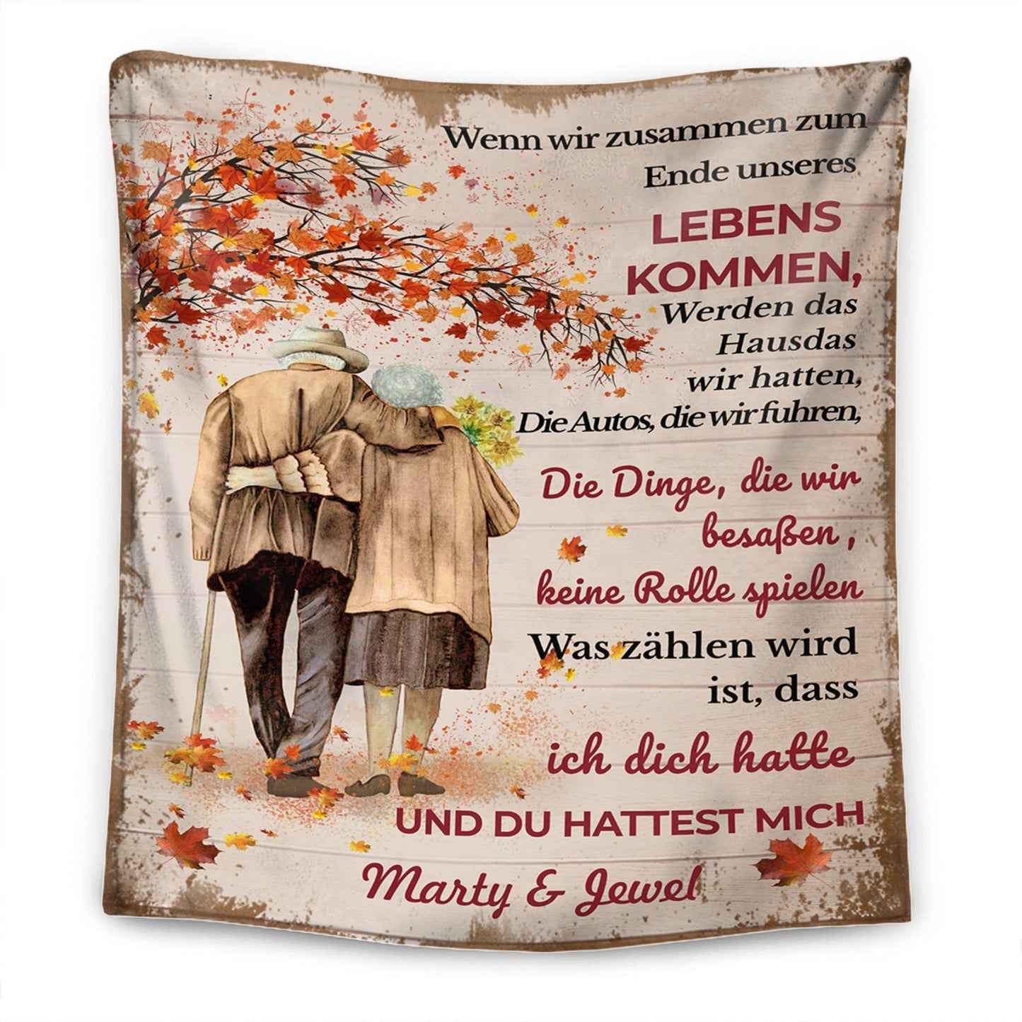 Für meinen Mann/meine Frau -Was zählt, ist, dass ich dich hatte und du mich - Personalisierte Premium-Decke - Ver3™