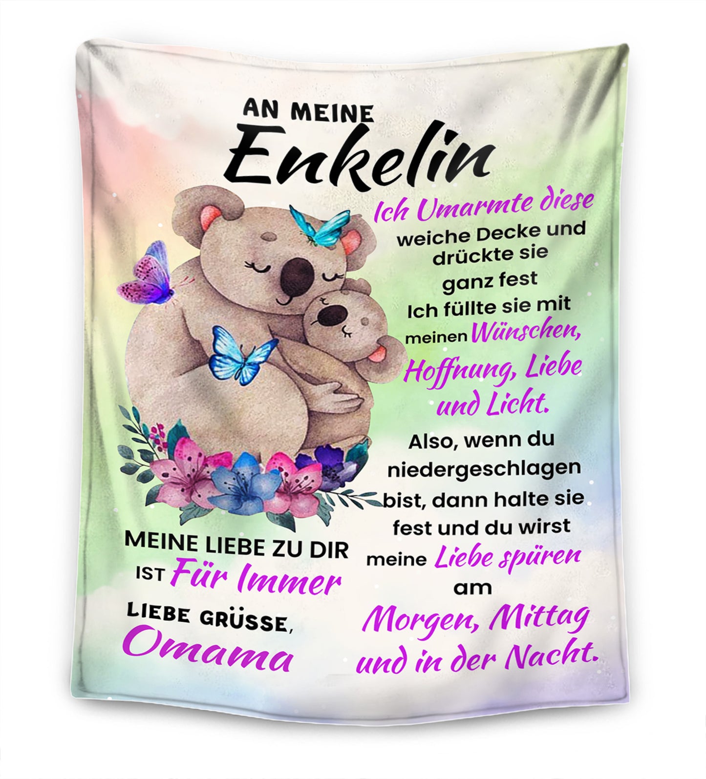 Süßer Koala - Oma für meine Enkelin/Enkel Premium Decke™