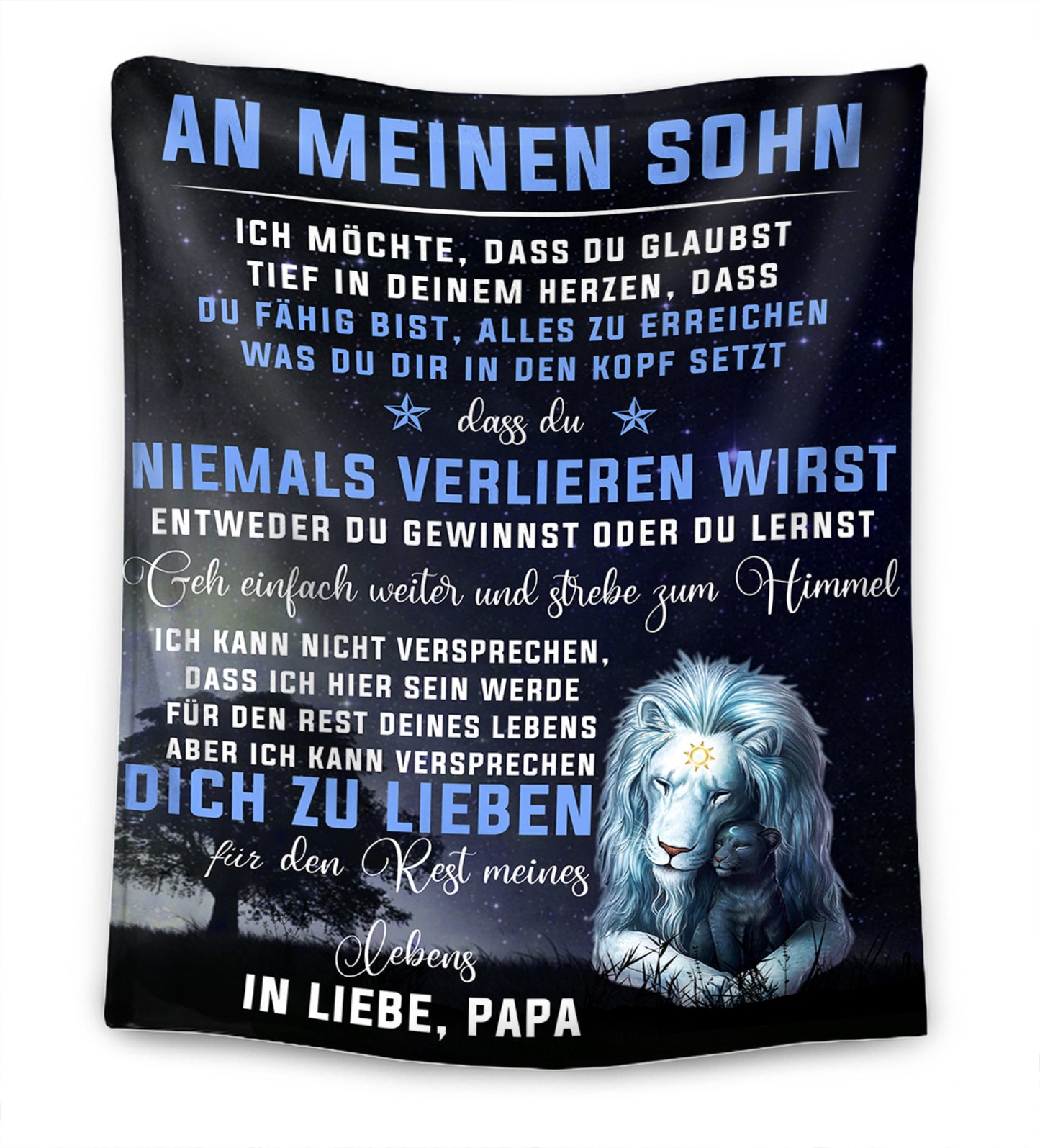 Glaube an dein Herz - Vater an meine Tochter/meinen Sohn Premium Blanket™