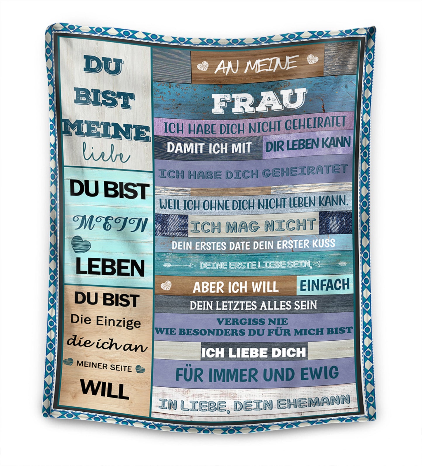 Du bist mein Ein und Alles - An meine(n) Ehefrau/ Ehemann - Premium Decke™