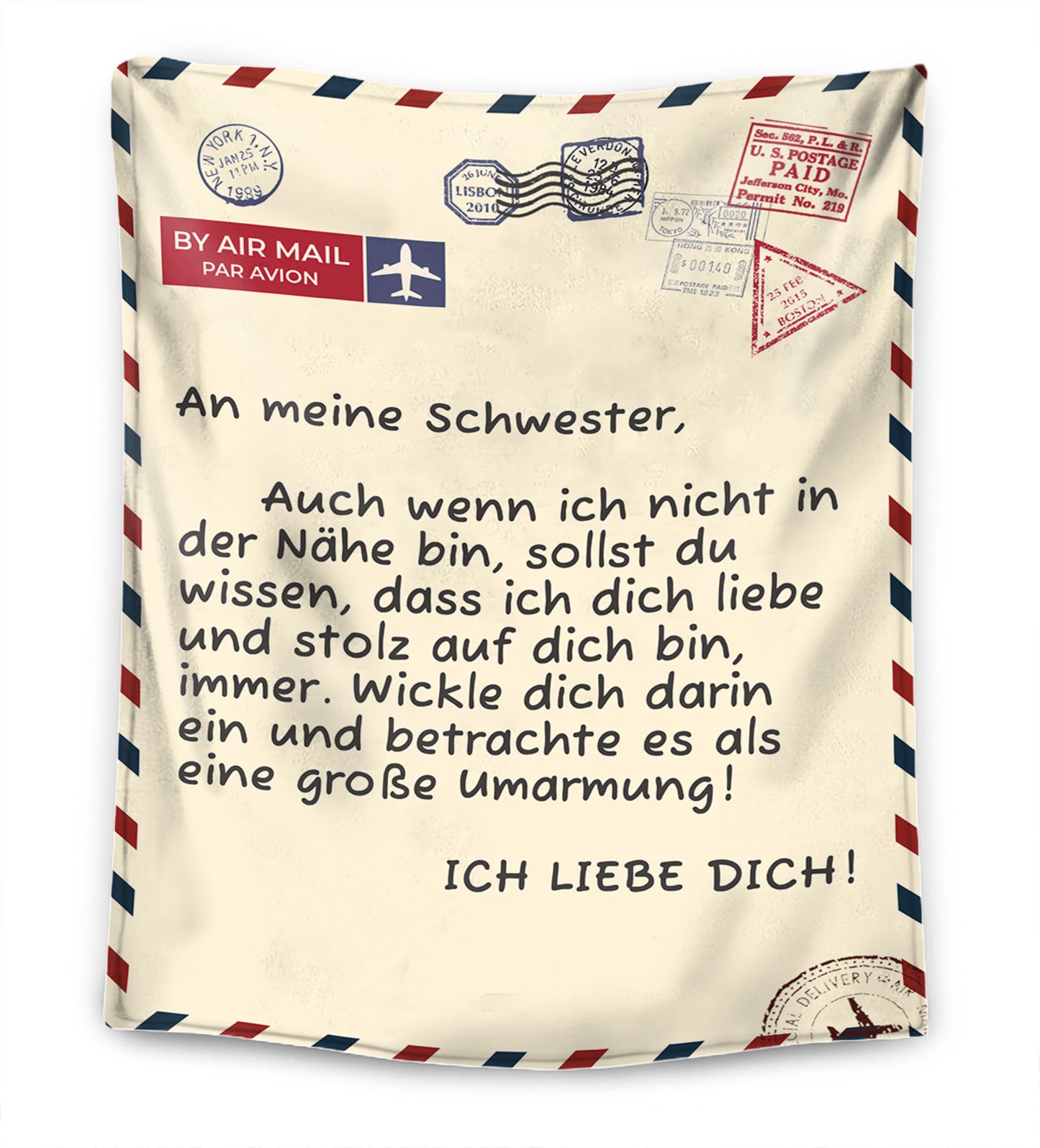 An meine(n) Schwester/Bruder Premium-Decke™ Ver.3