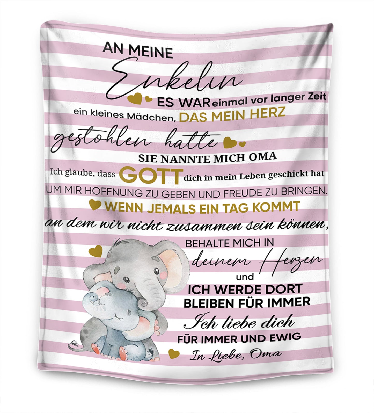 Ich liebe dich für immer - Oma - Für meine Enkelin / Für meinen Enkel - Premium Decke™