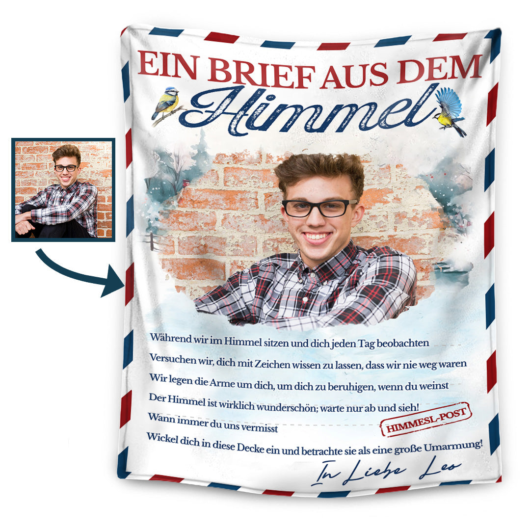 Ein Brief vom Himmel - Personalisierte Premium-Decke - Ver3™