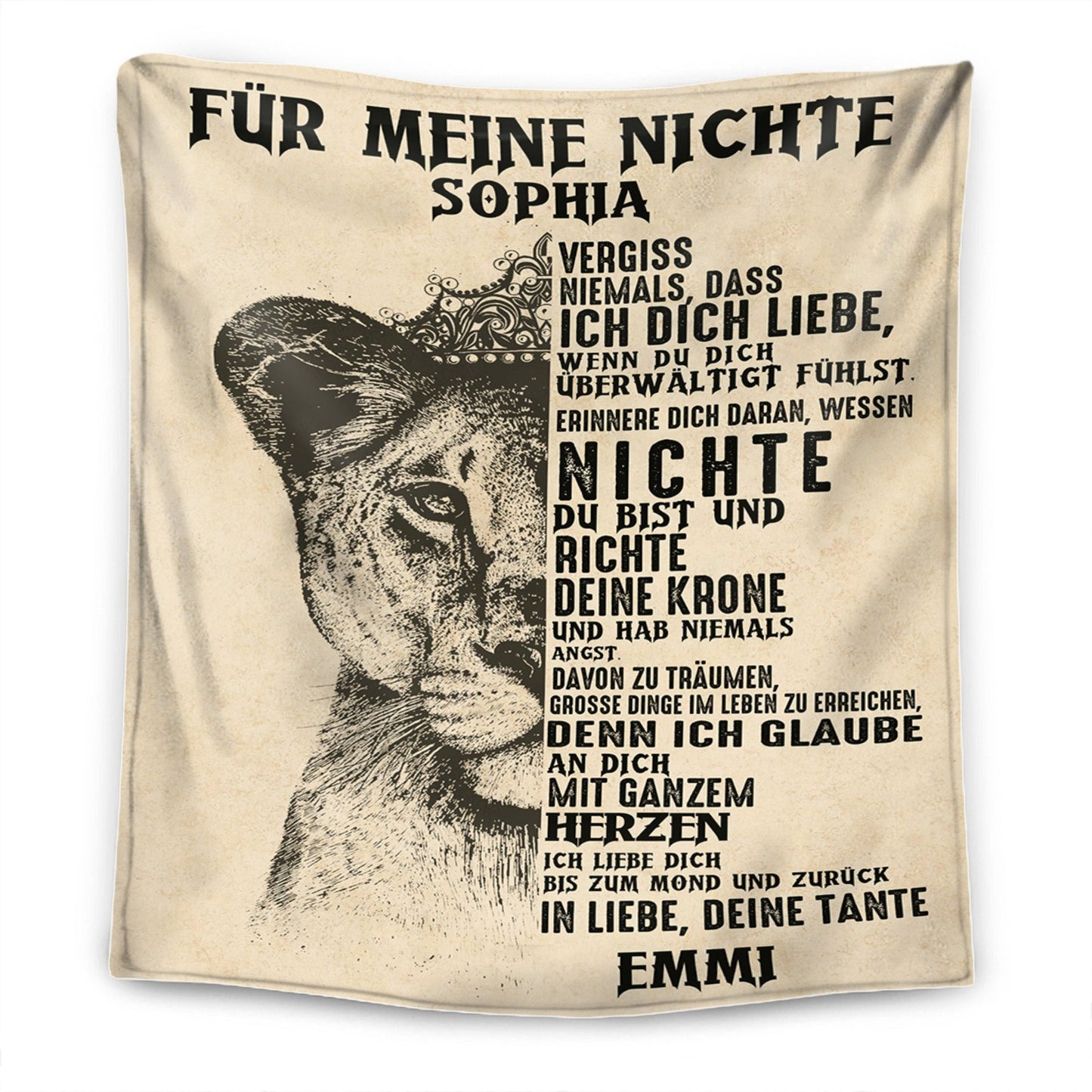 Für meine Nichte Personalisierte Premium-Decke™