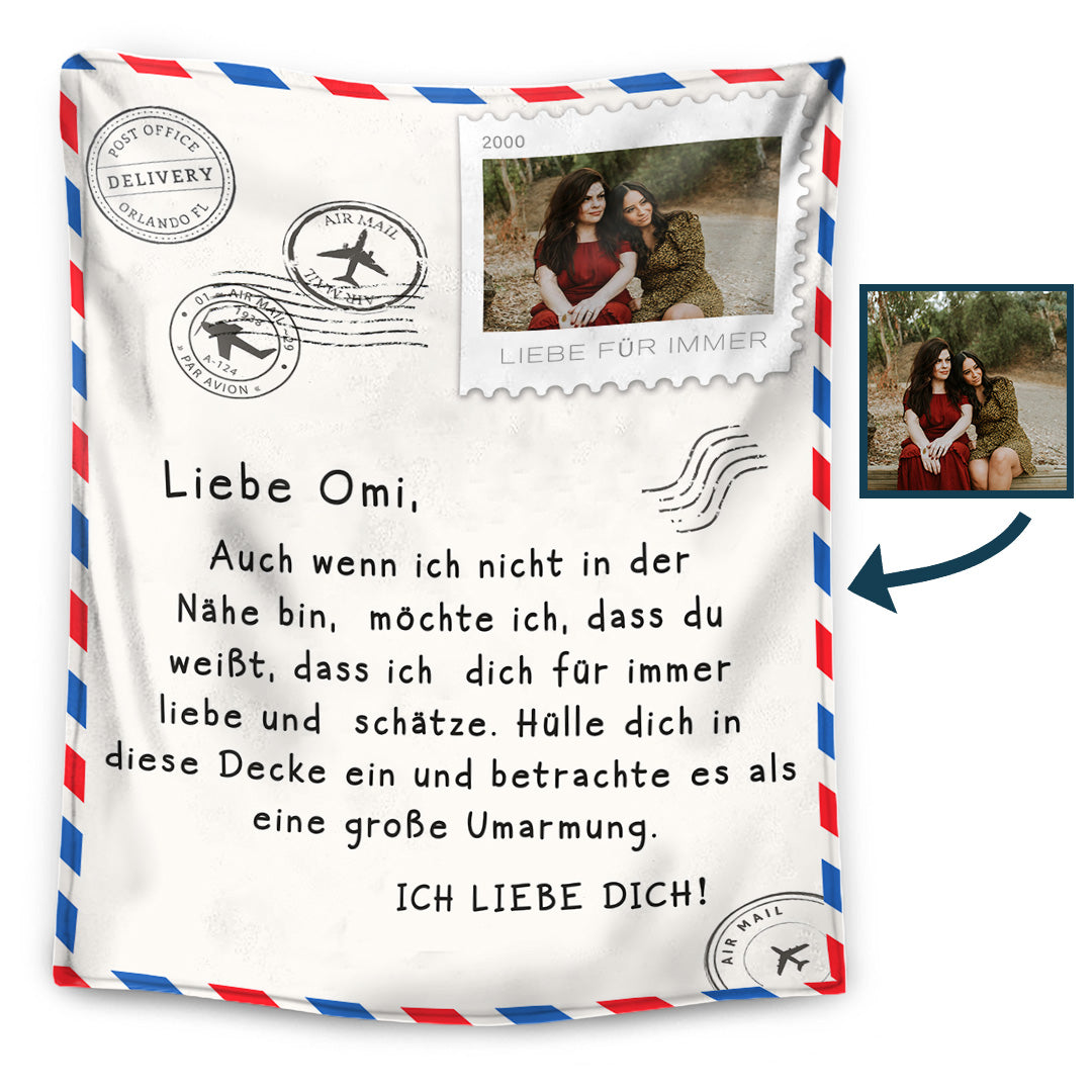 An meine Mutter/Oma - Ich liebe dich Liebesbrief - Personalisierte Decke - Ver 1™