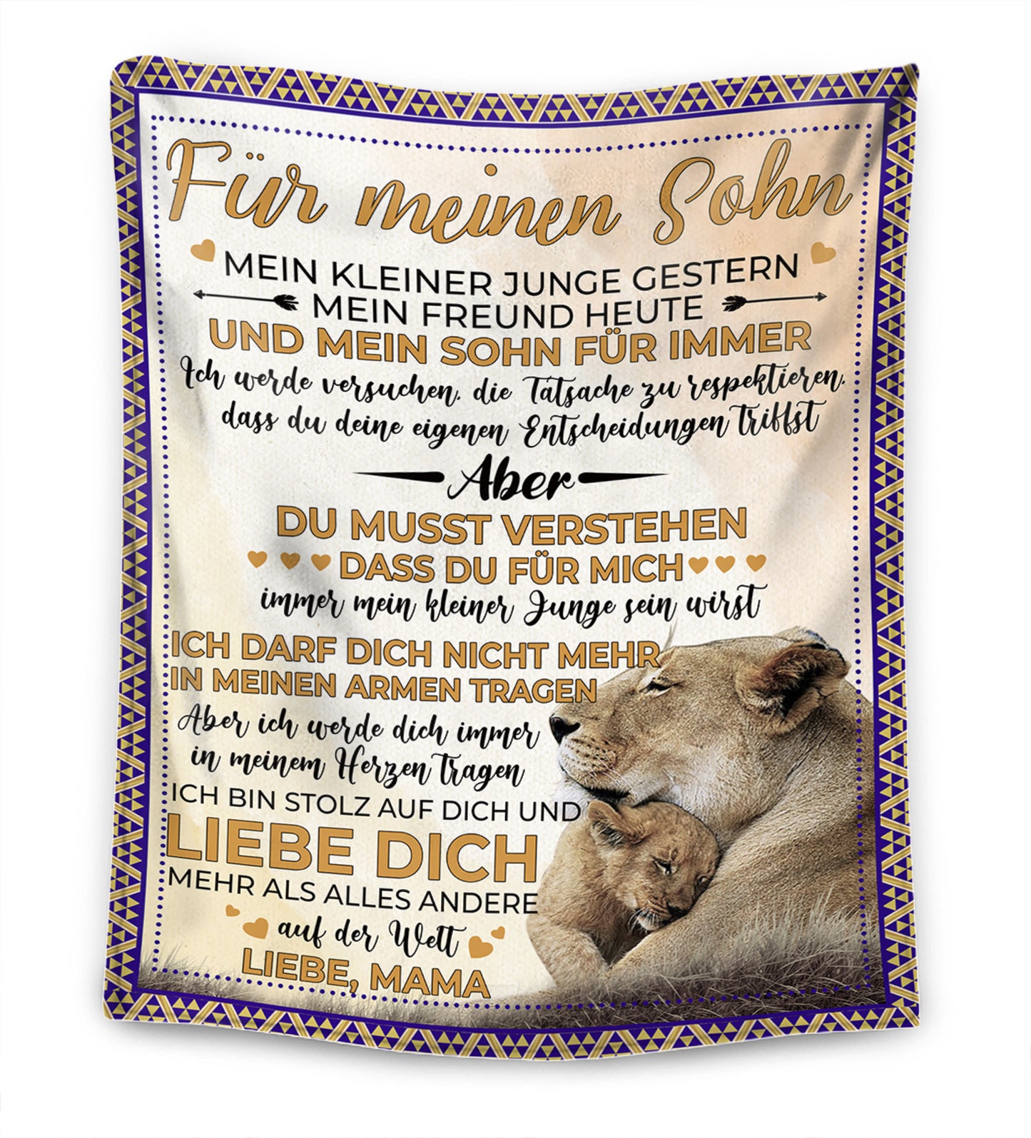 Glaube an dein herz - Mutter - Für Meine Tochter / Für Meine Sohn - Premium Decke™