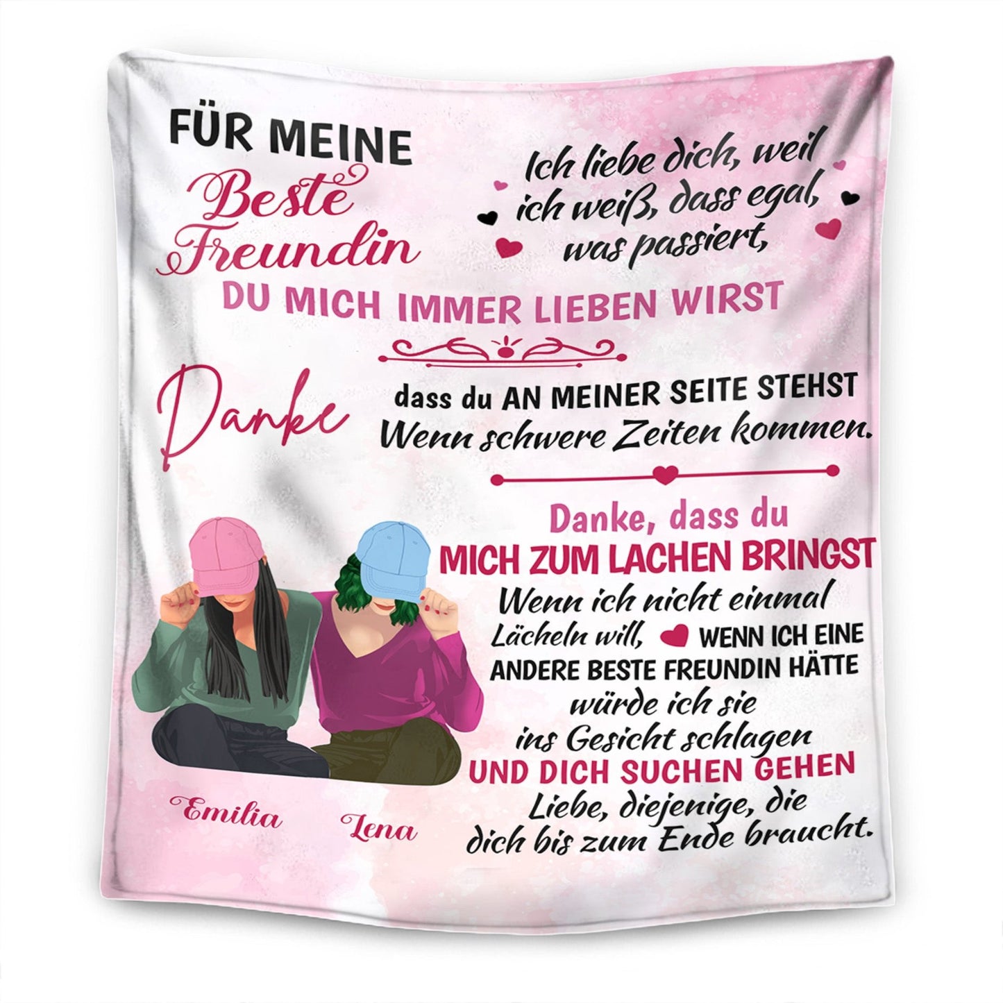 Für meine Beste Freundin – Personalisierte Premium-Decke™