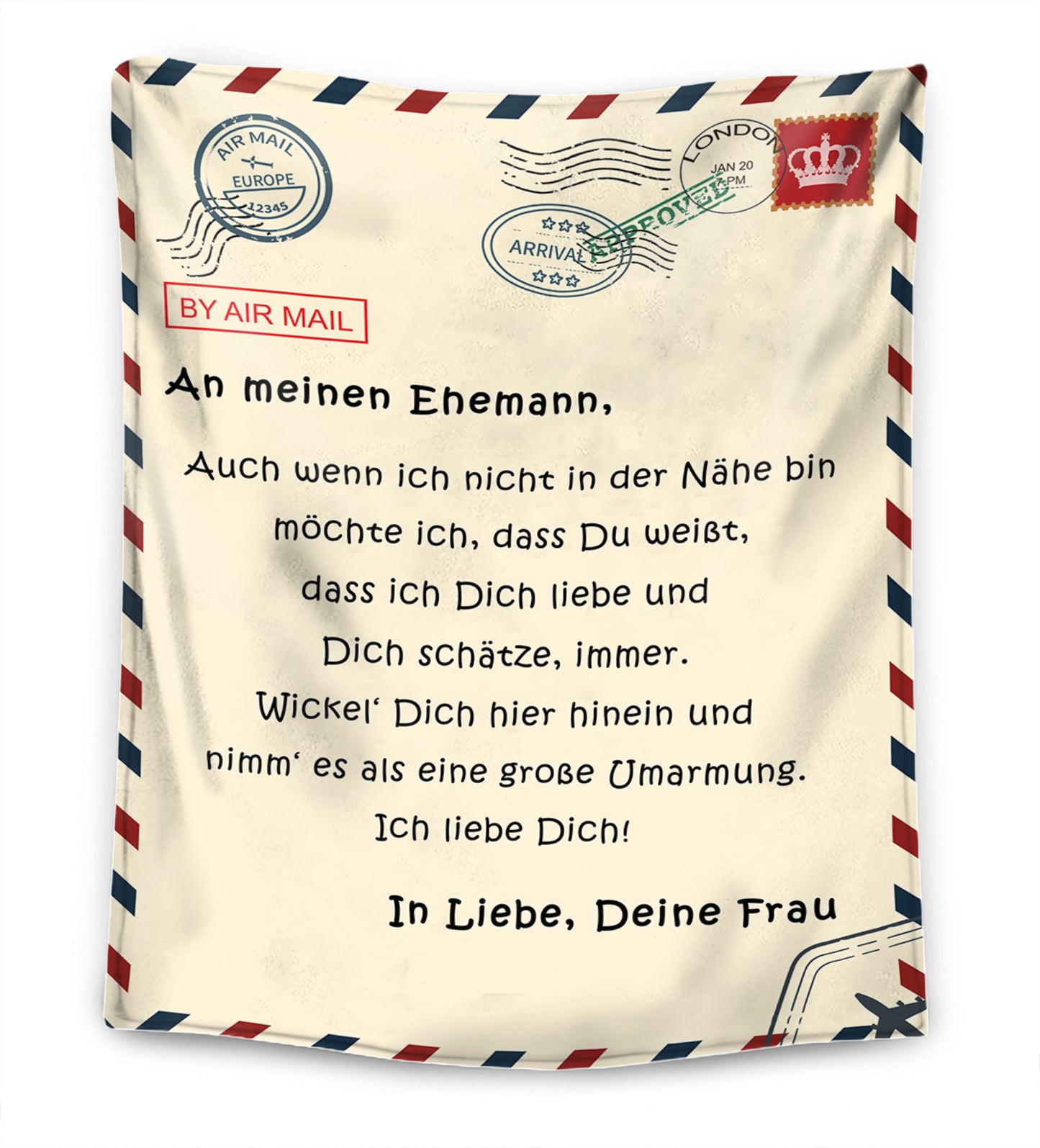 An meine(n) Ehefrau/ Ehemann - Premium Decke™