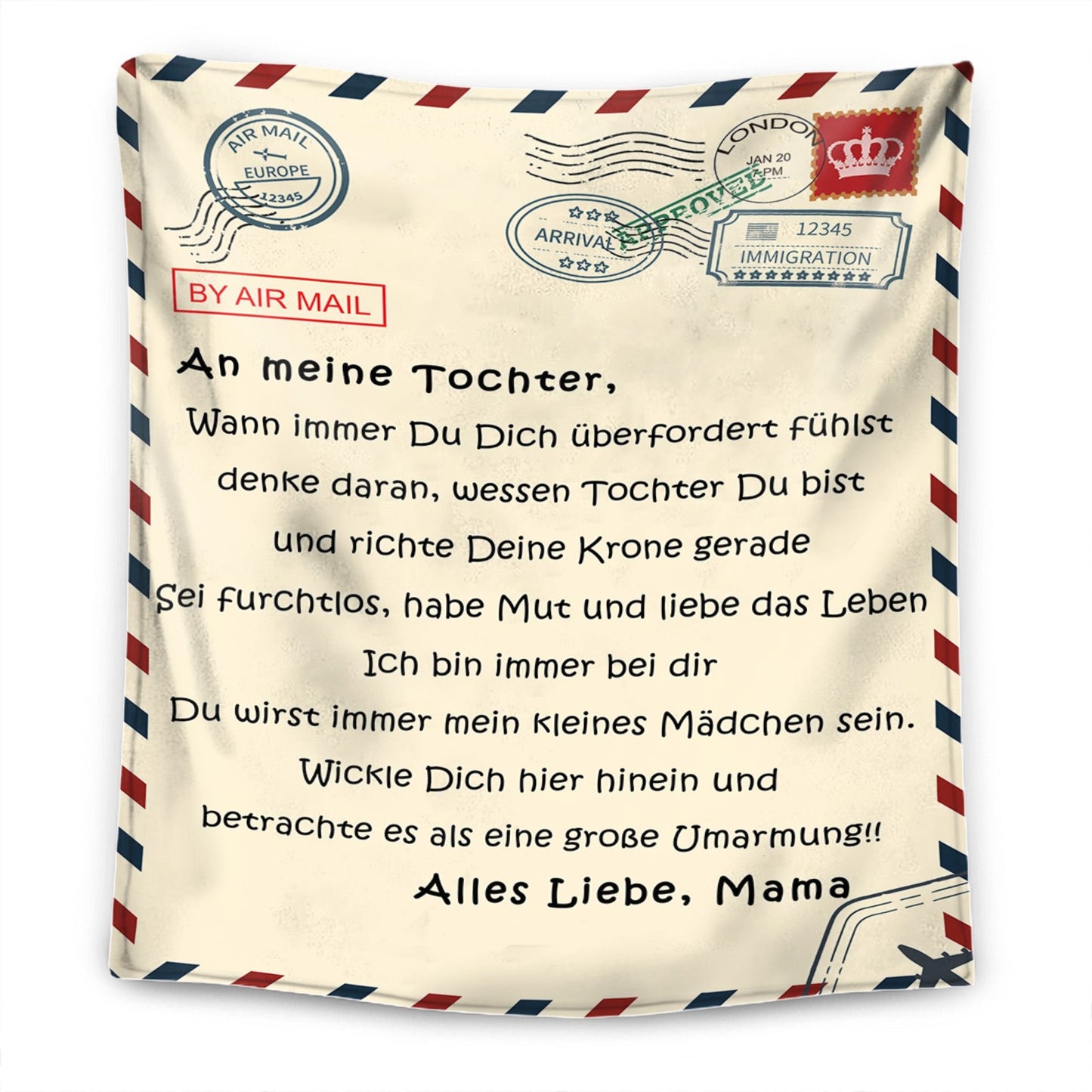 Für meine Tochter / Für meinen Sohn – Personalisierte Premium-Decke™