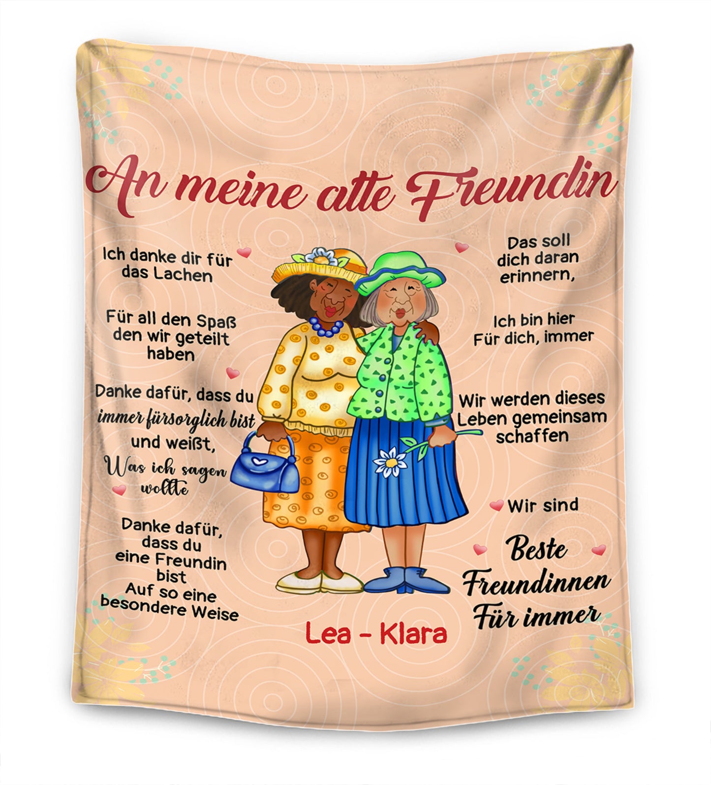 An meine alte Freundin – Personalisierte Premium-Decke™