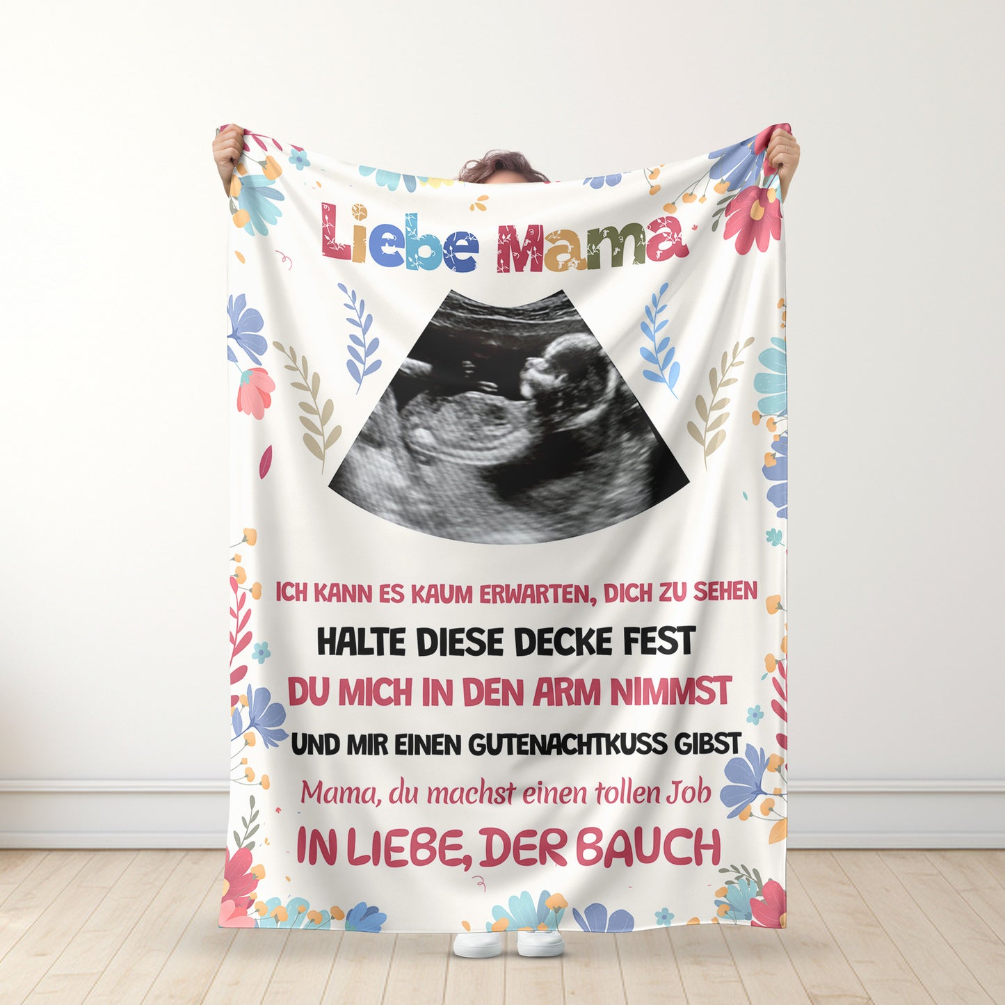 Liebe Mama - Personalisierte Fotodecke für Mama - Muttertag