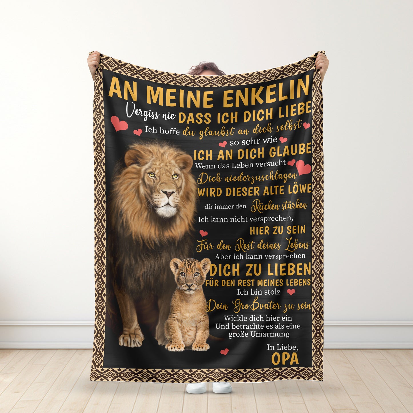 Ich stehe immer hinter dir - Opa für meine Enkelin/meinen Enkel Premium Decke™