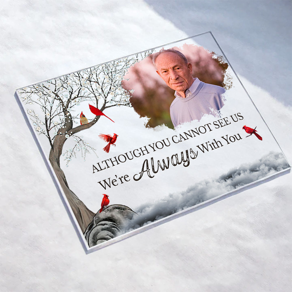 Ich bin Immer Bei Dir - Geschenk Für Geliebte - Personalisierte Acryl-Fotoplakette