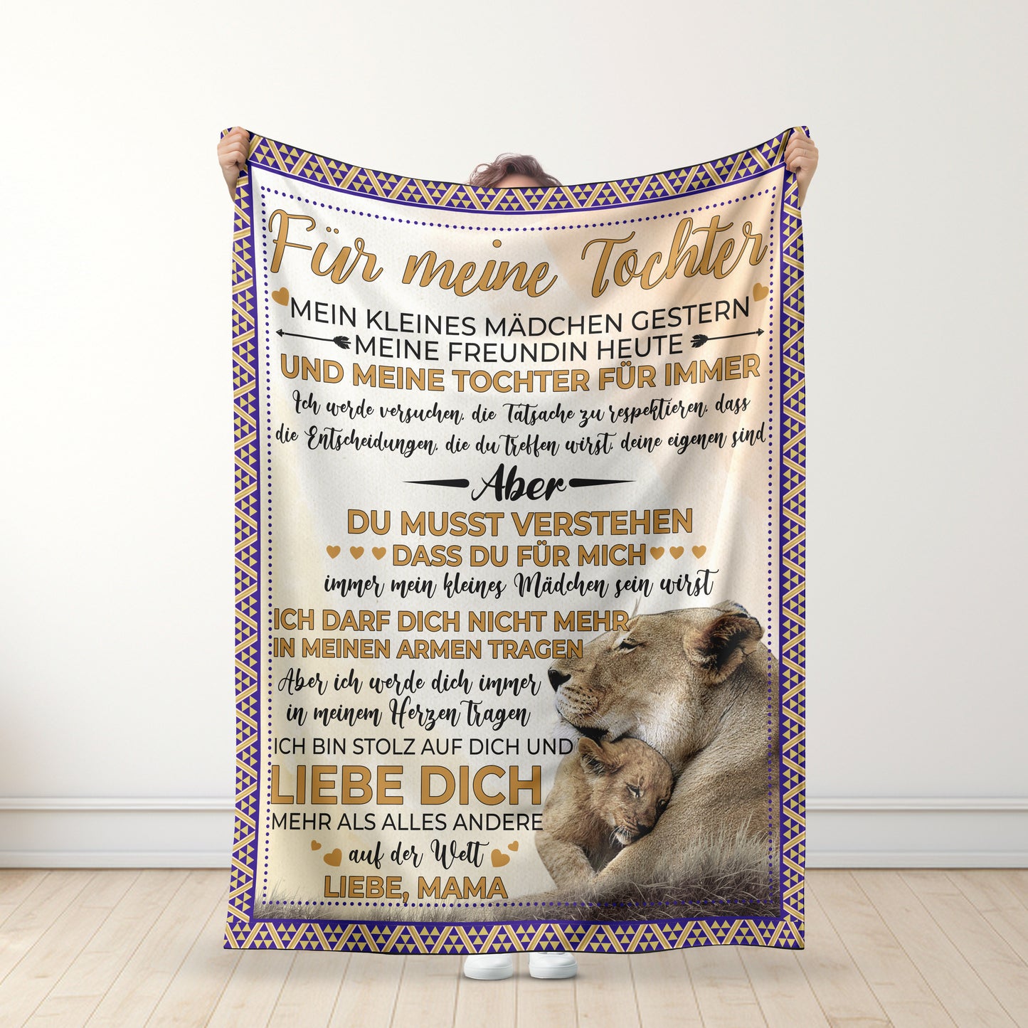 Glaube an dein herz - Mutter - Für Meine Tochter / Für Meine Sohn - Premium Decke™