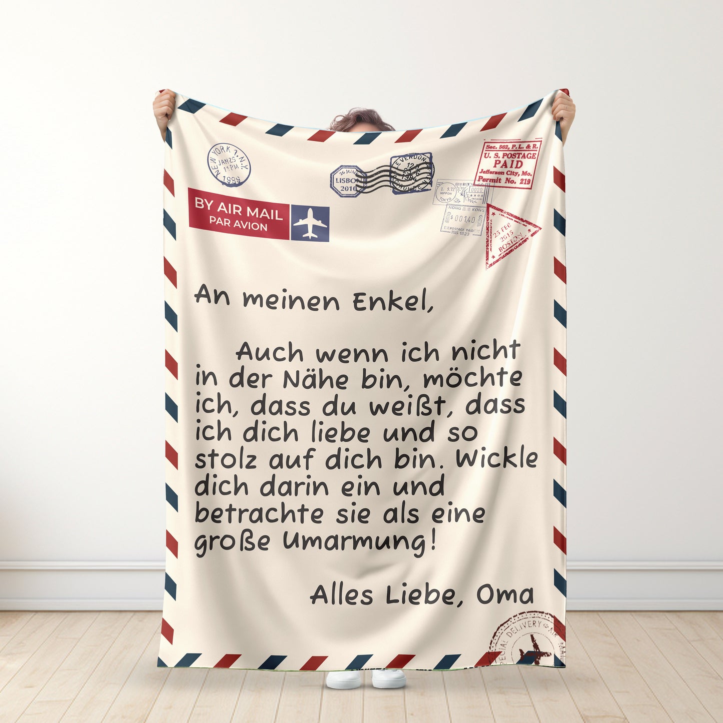 Oma - Für meine Enkelin / Für meinen Enkel - Premium Decke™ Ver.3