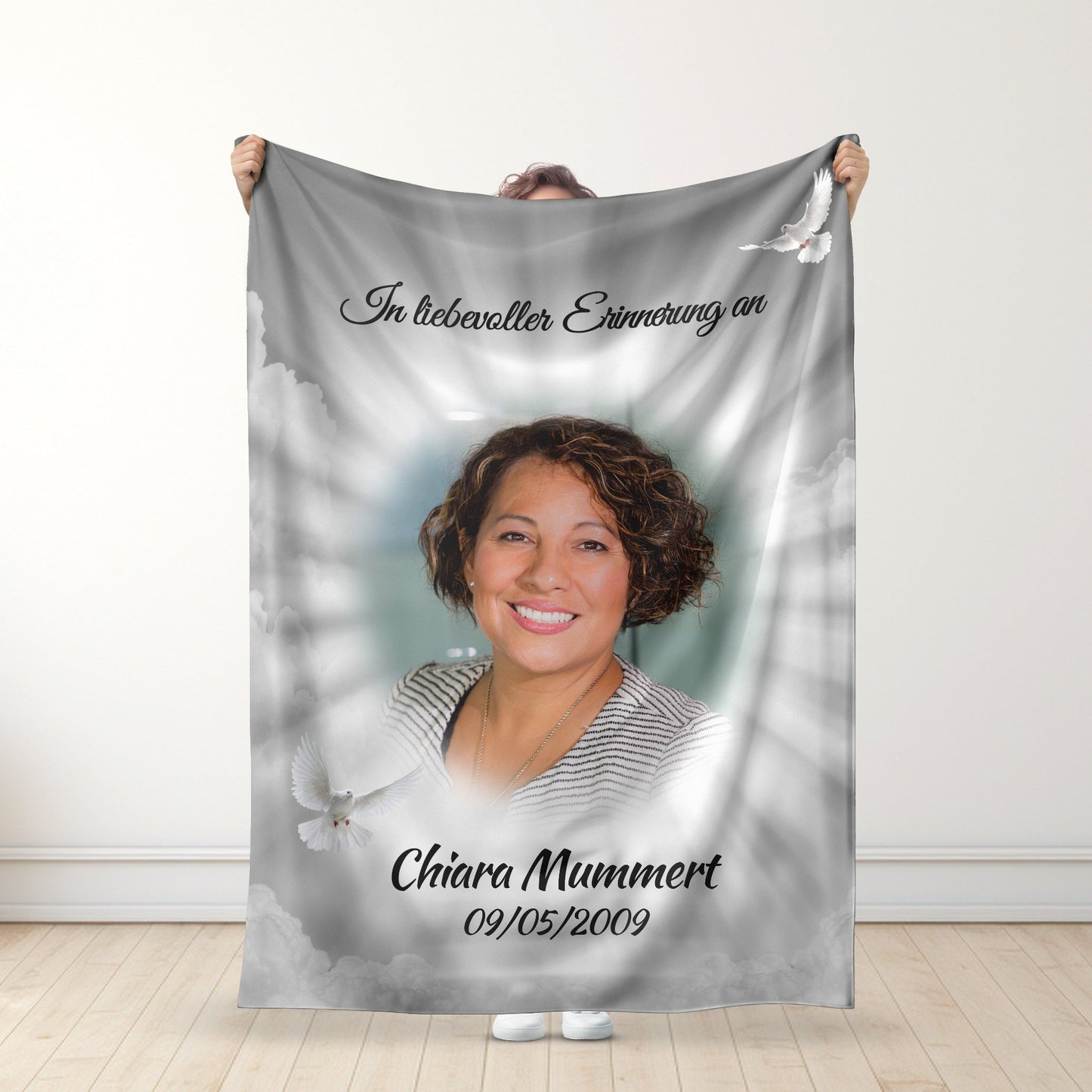 Für einen geliebten Menschen im Himmel - Personalisierte Premium-Decke™