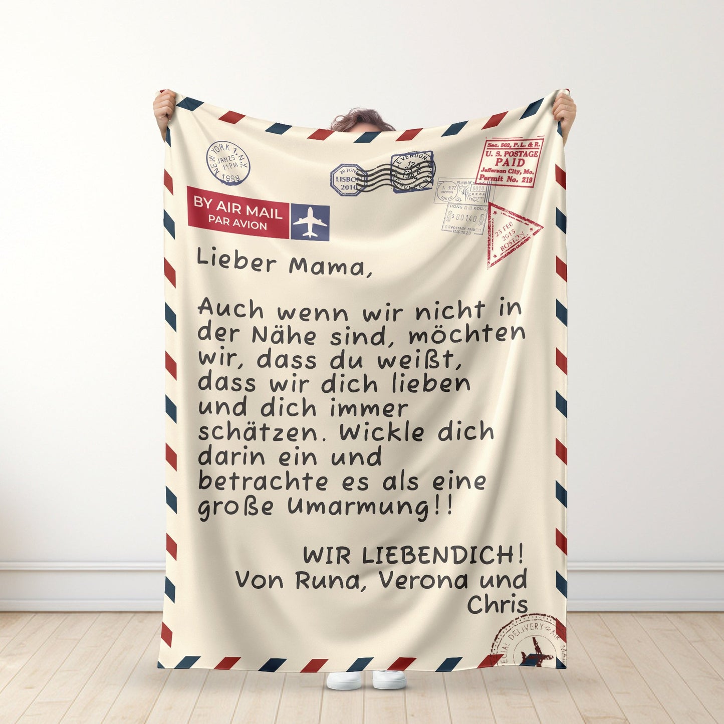 Für meine Mama/meinen Papa - Personalisierte Premium-Decke™ Ver 3