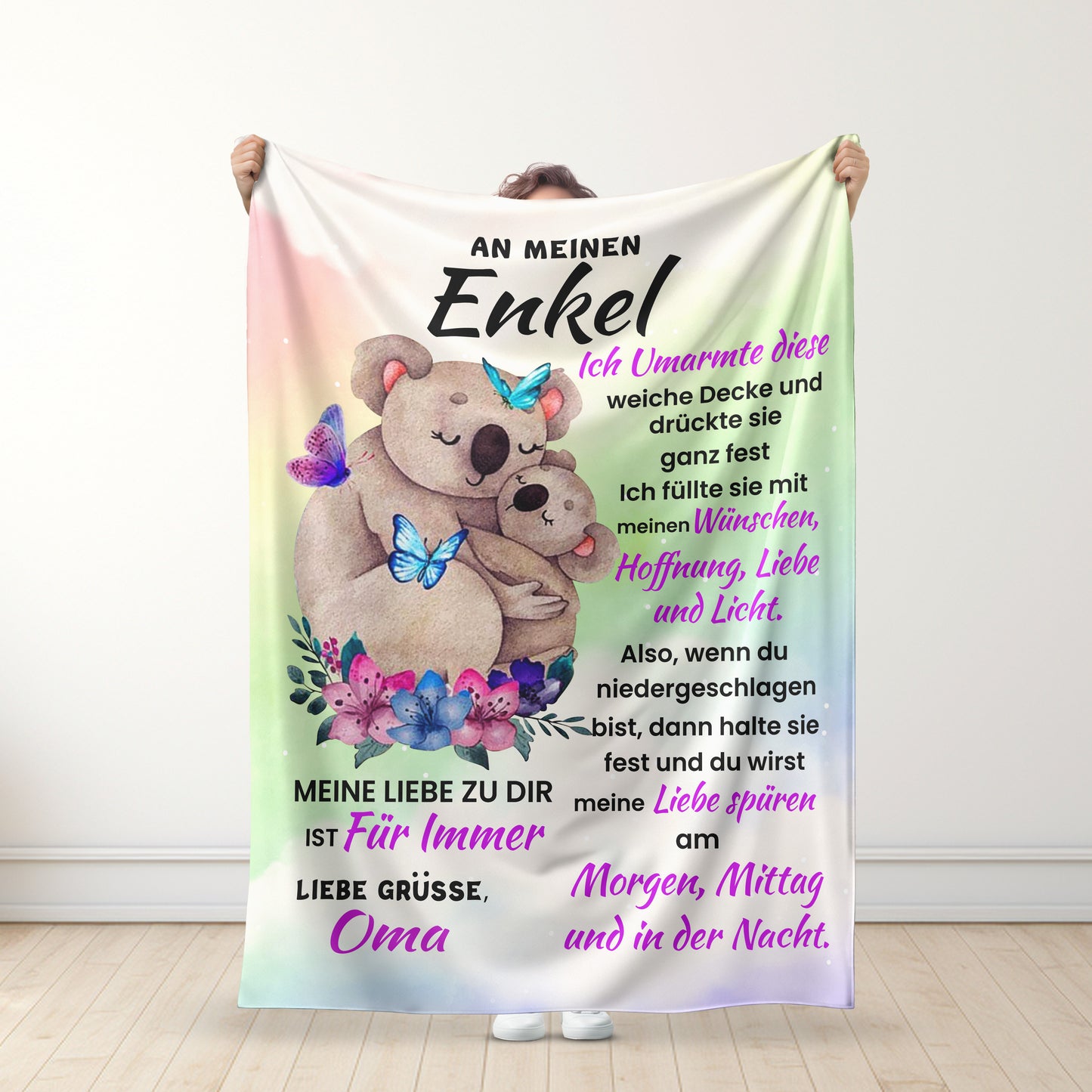 Süßer Koala - Oma für meine Enkelin/Enkel Premium Decke™