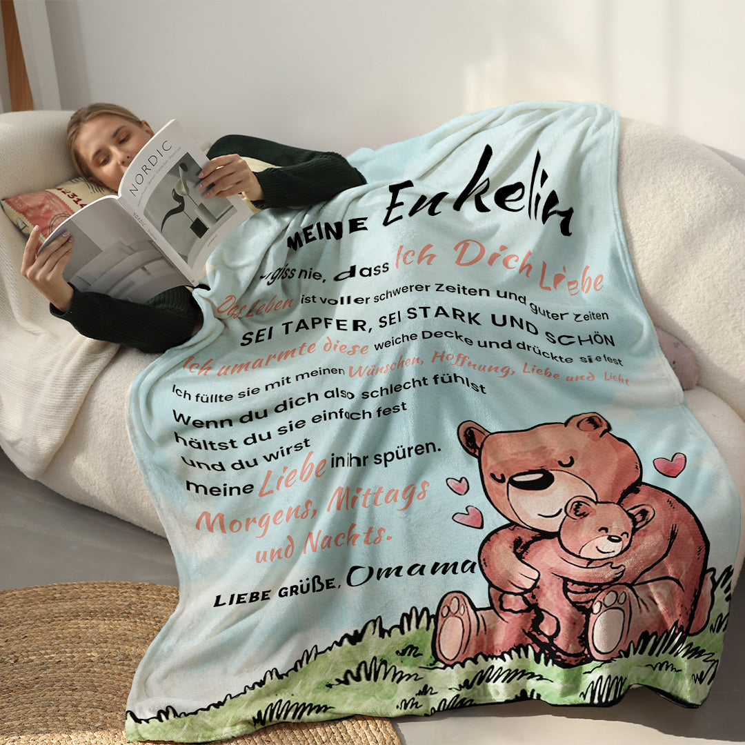 Süßer Bär - Oma für meine Enkelin/Enkel Premium Decke™