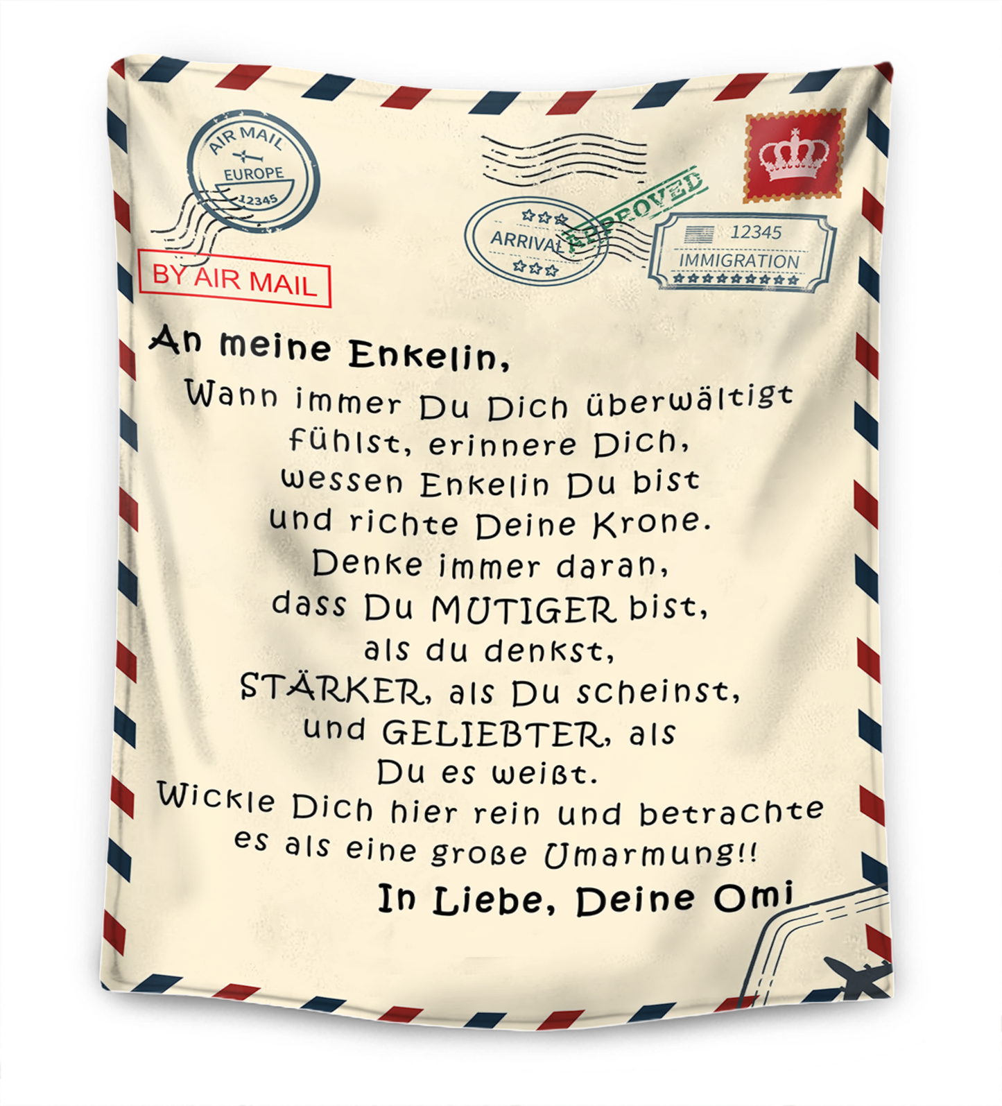 Oma - Für meine Enkelin / Für meinen Enkel - Premium Decke™