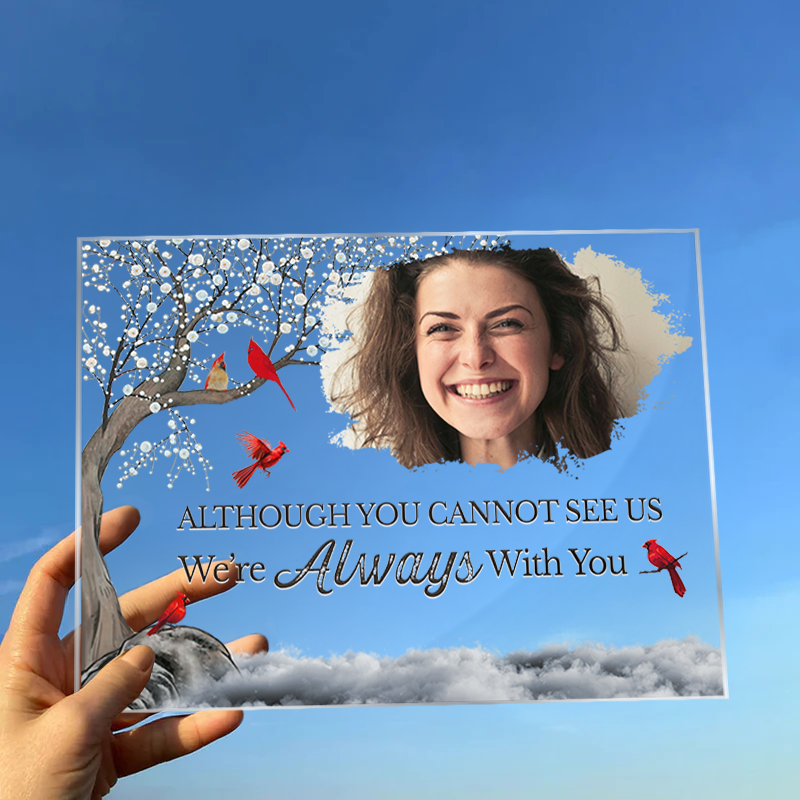 Ich bin Immer Bei Dir - Geschenk Für Geliebte - Personalisierte Acryl-Fotoplakette