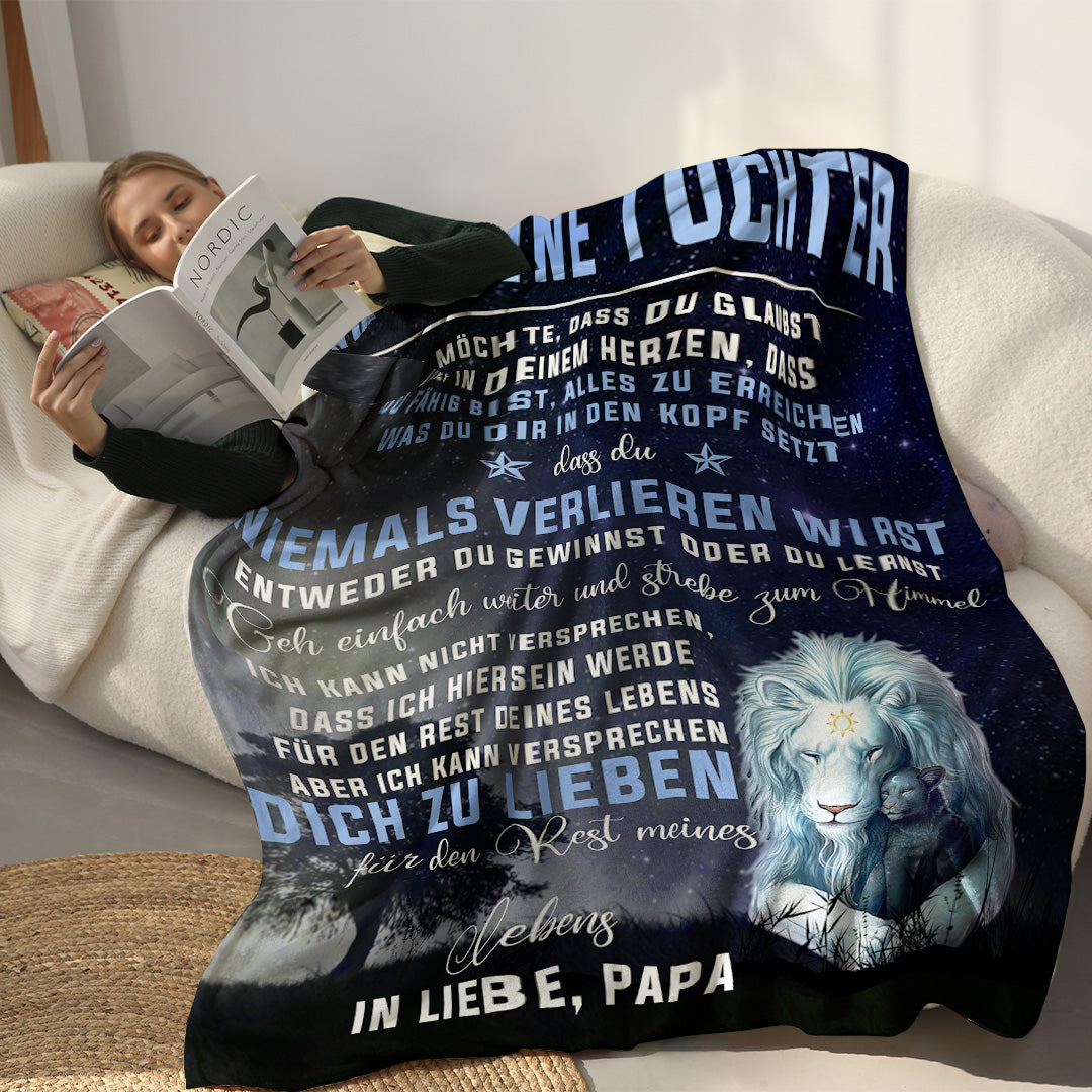 Glaube an dein Herz - Vater an meine Tochter/meinen Sohn Premium Blanket™