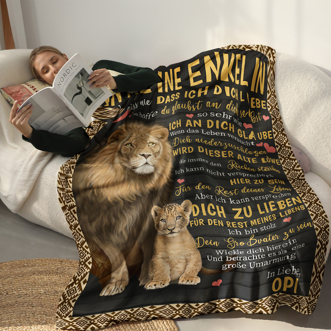 Ich stehe immer hinter dir - Opa für meine Enkelin/meinen Enkel Premium Decke™