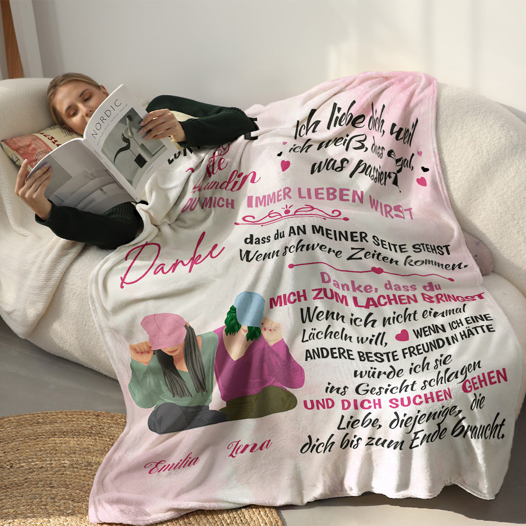 Für meine Beste Freundin – Personalisierte Premium-Decke™