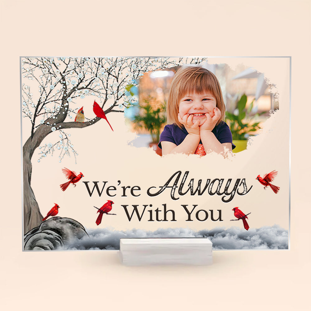 Ich bin Immer Bei Dir - Geschenk Für Geliebte - Personalisierte Acryl-Fotoplakette