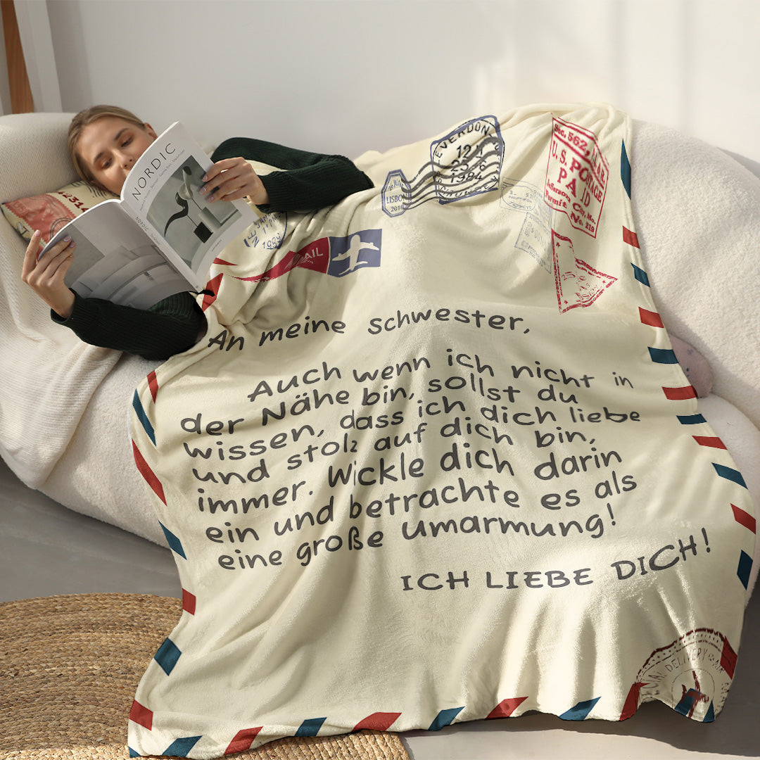 An meine(n) Schwester/Bruder Premium-Decke™ Ver.3