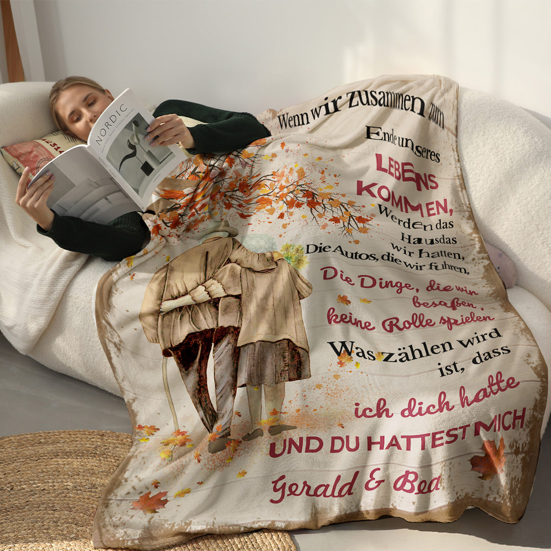 Für meinen Mann/meine Frau -Was zählt, ist, dass ich dich hatte und du mich - Personalisierte Premium-Decke - Ver3™