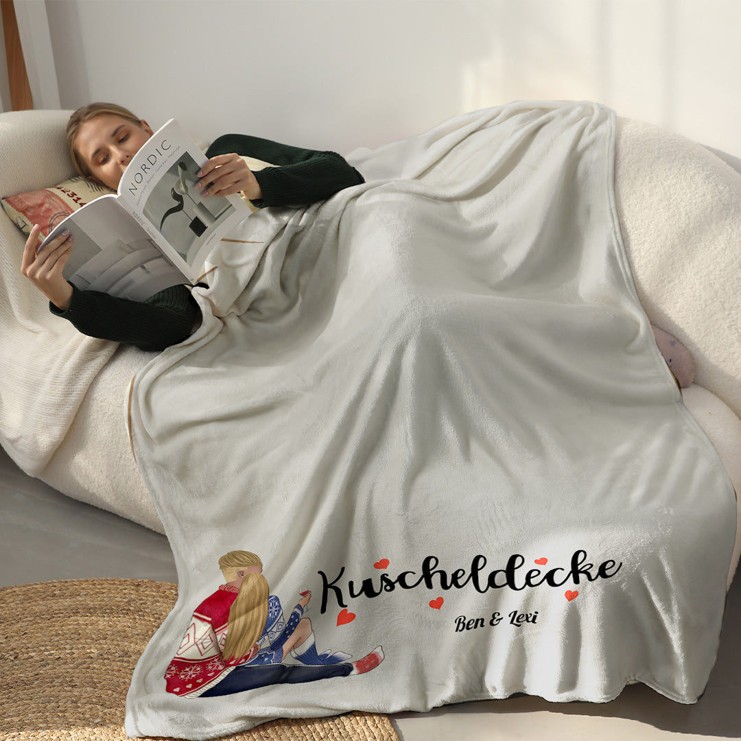 Unsere Kuscheldecke - Personalisierte Premium-Decke Ver4™