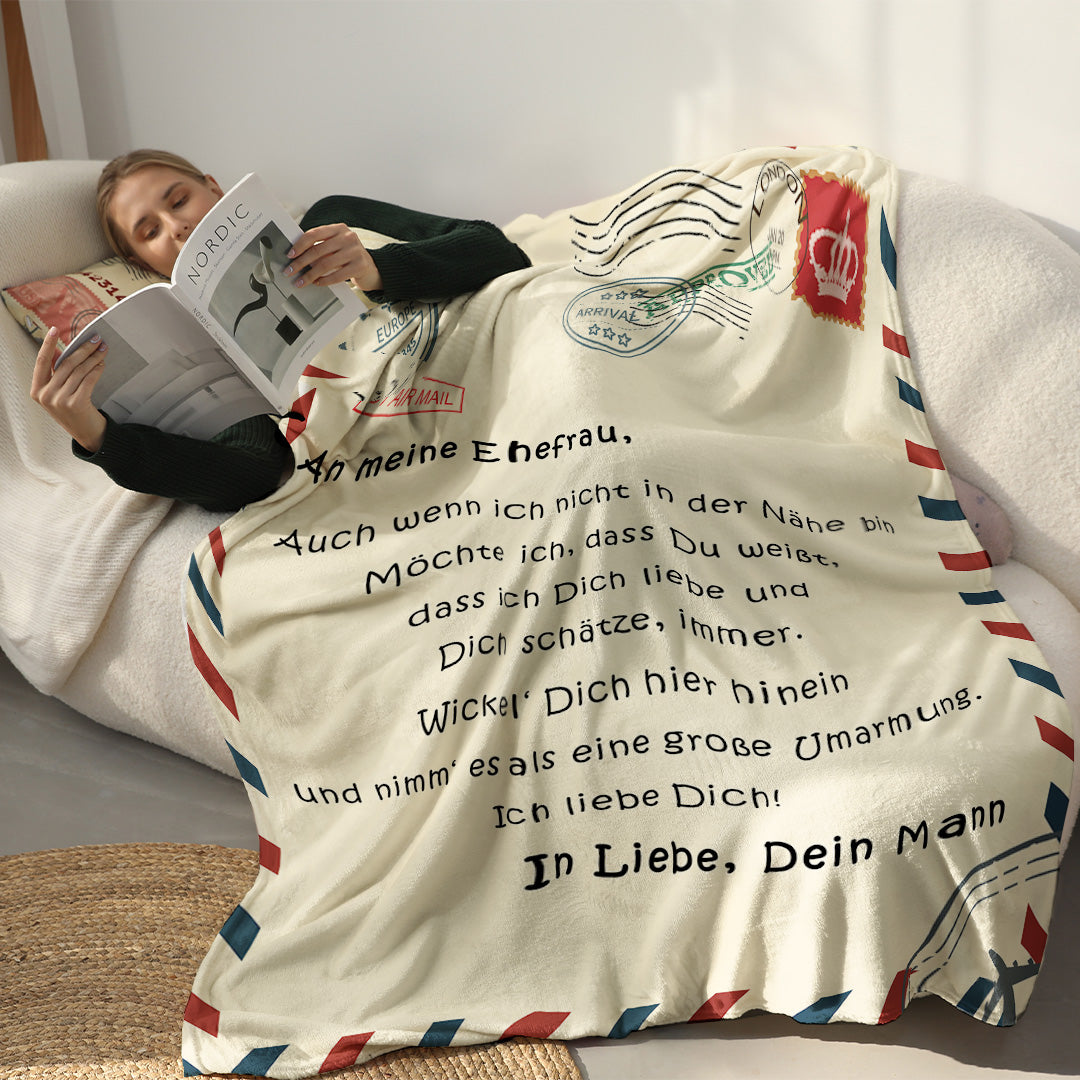 An meine(n) Ehefrau/ Ehemann - Premium Decke™