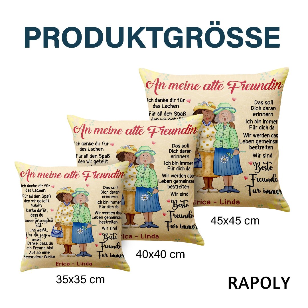 An meine alte Freundin – Personalisiertes Premium-Kissen™