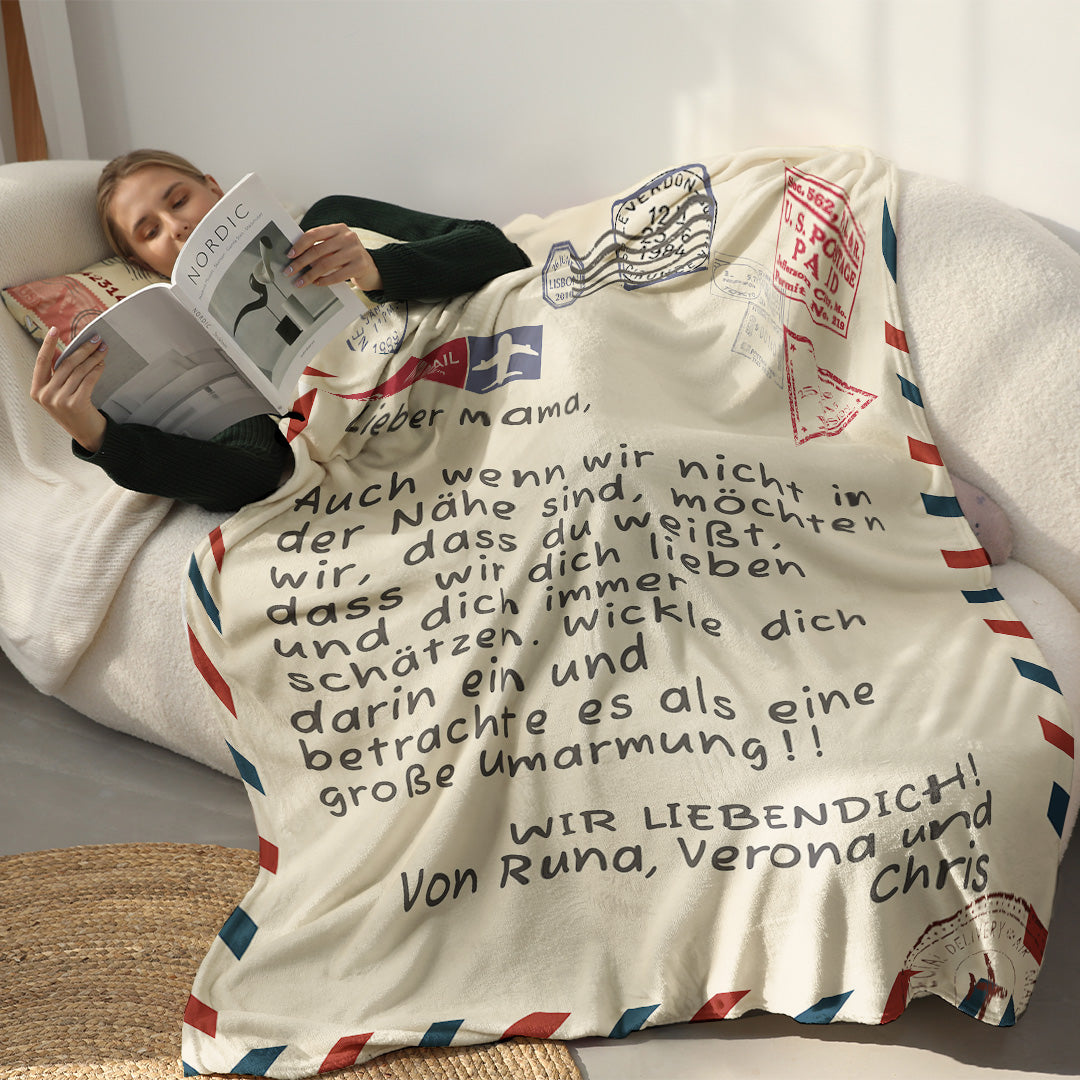 Für meine Mama/meinen Papa - Personalisierte Premium-Decke™ Ver 3