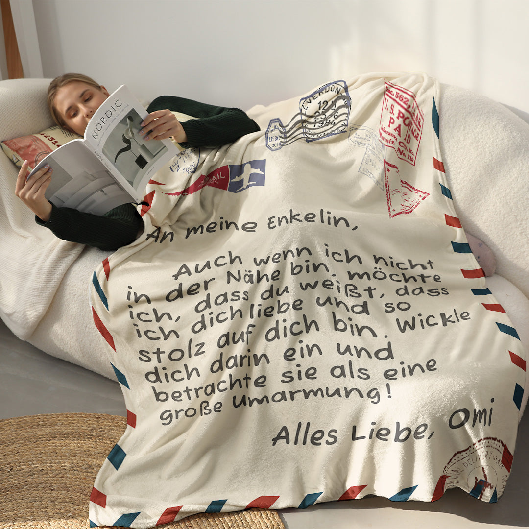 Oma - Für meine Enkelin / Für meinen Enkel - Premium Decke™ Ver.3