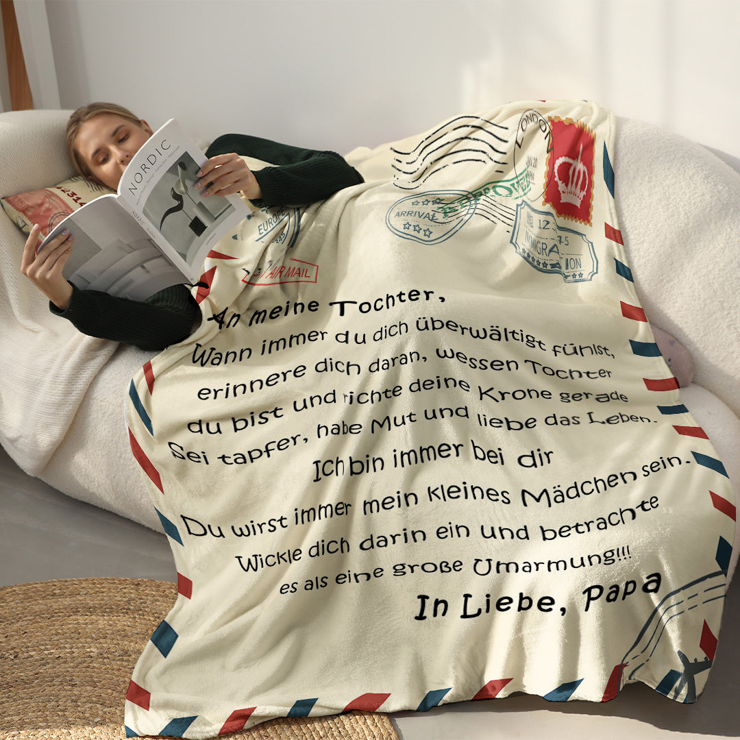 Vater - Für meine Tochter / Für meinen Sohn - Premium Decke ™
