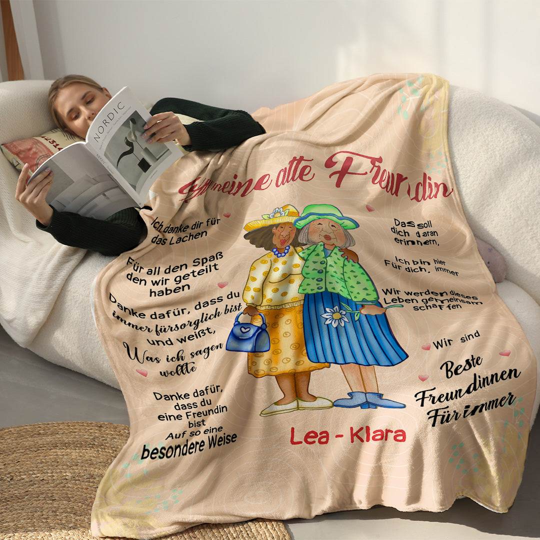 An meine alte Freundin – Personalisierte Premium-Decke™