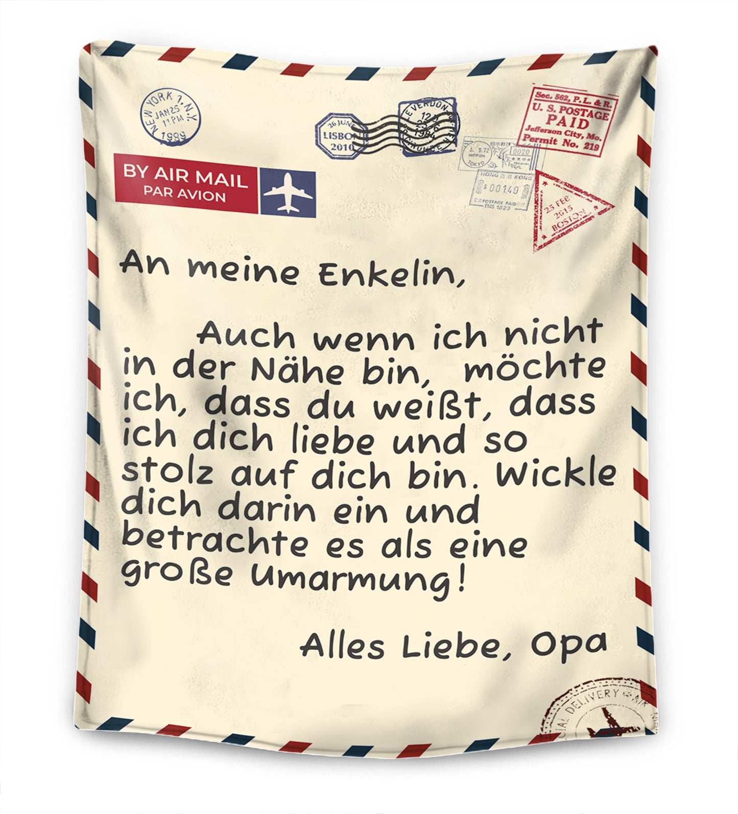 Opa - Für Meine Enkelin / Für Meinen Enkel - Premium Decke™ Ver.3