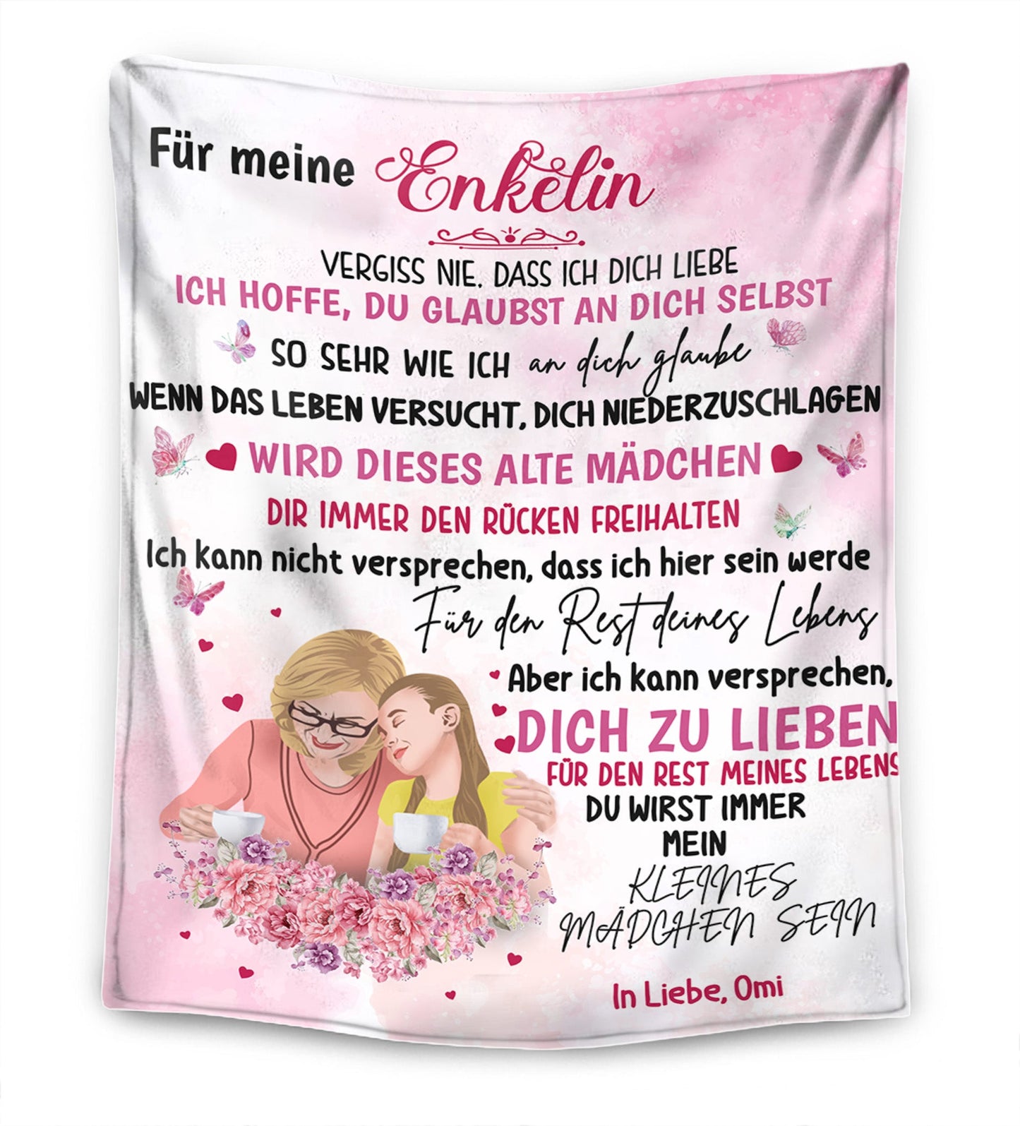 Pure Liebe - Oma - für Enkelin/Enkel Premium Decke™