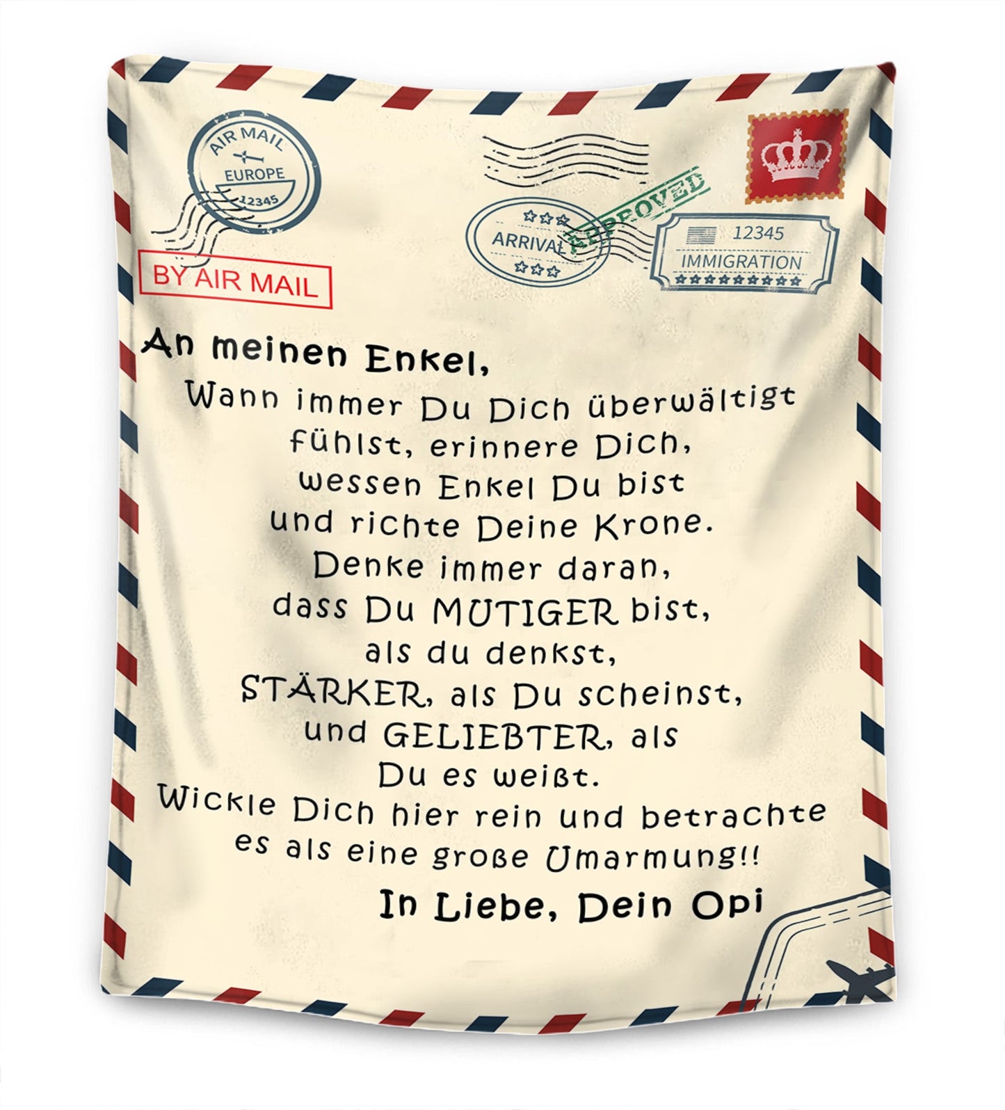 Opa - Für meine Enkelin / Für meinen Enkel - Premium Decke™
