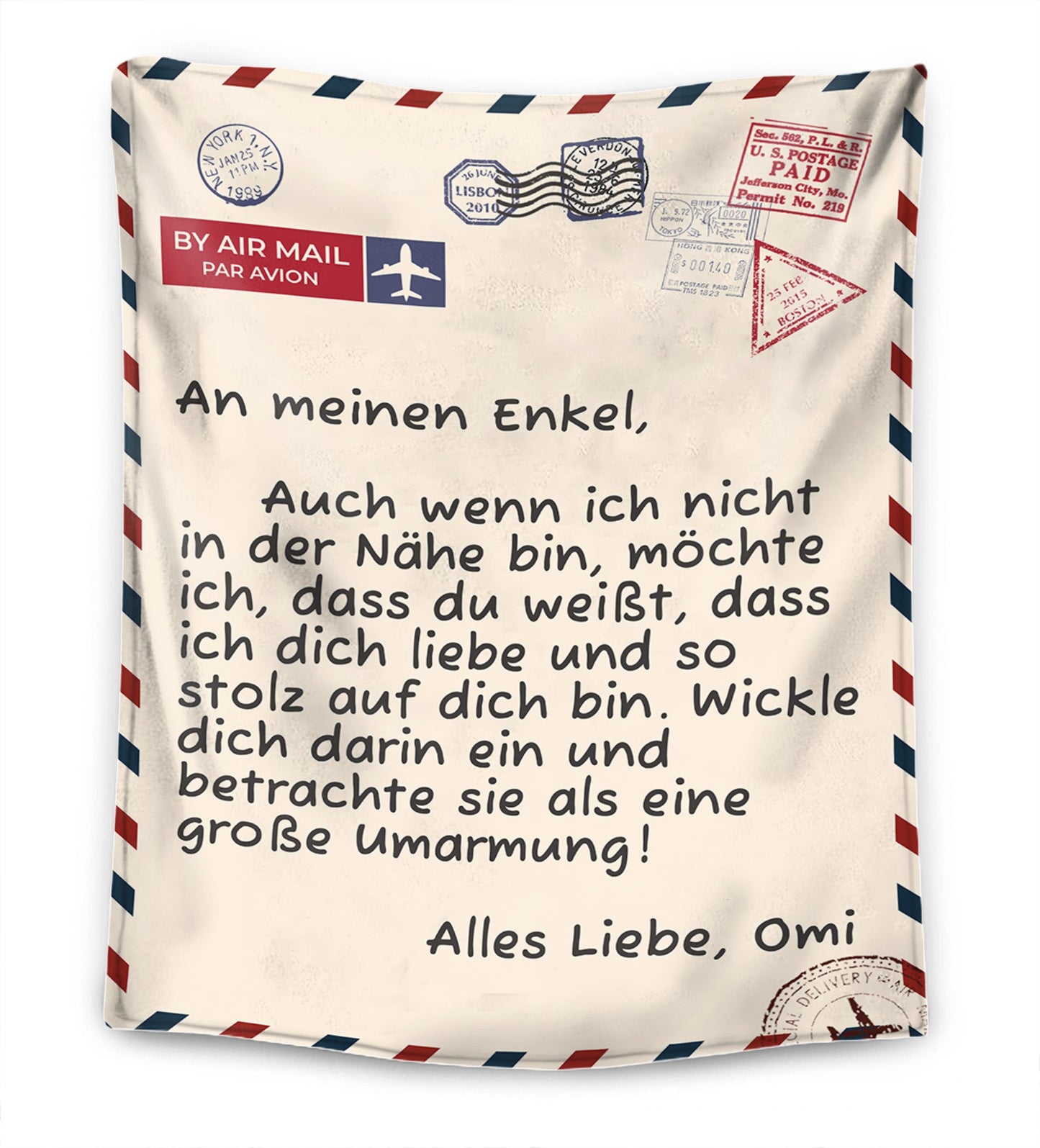Oma - Für meine Enkelin / Für meinen Enkel - Premium Decke™ Ver.3
