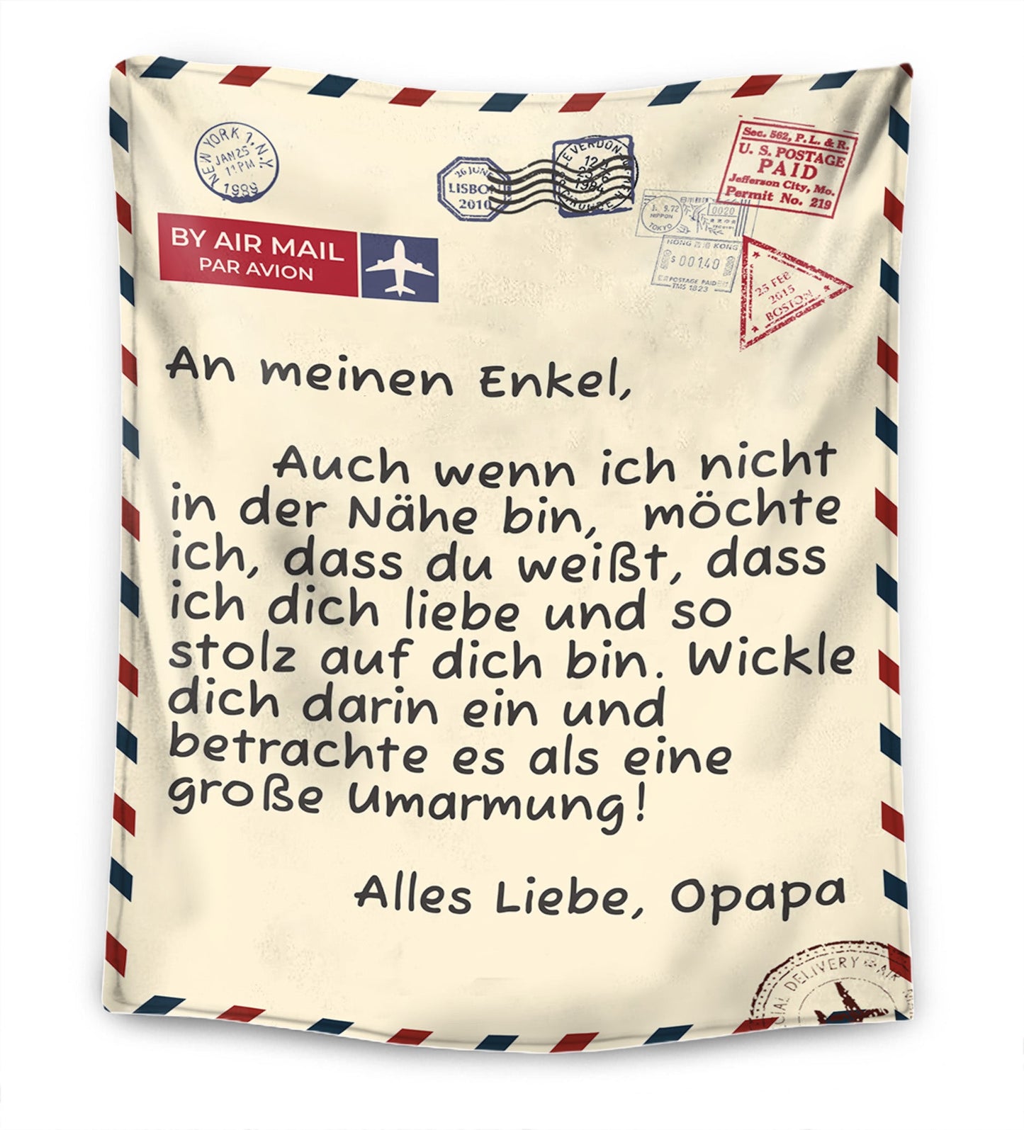 Opa - Für Meine Enkelin / Für Meinen Enkel - Premium Decke™ Ver.3