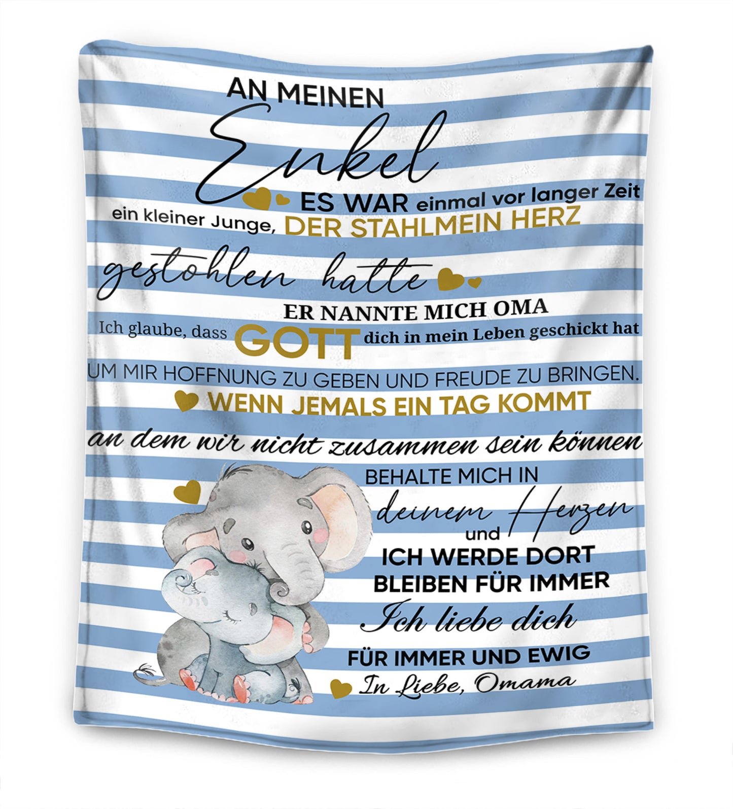 Ich liebe dich für immer - Oma - Für meine Enkelin / Für meinen Enkel - Premium Decke™