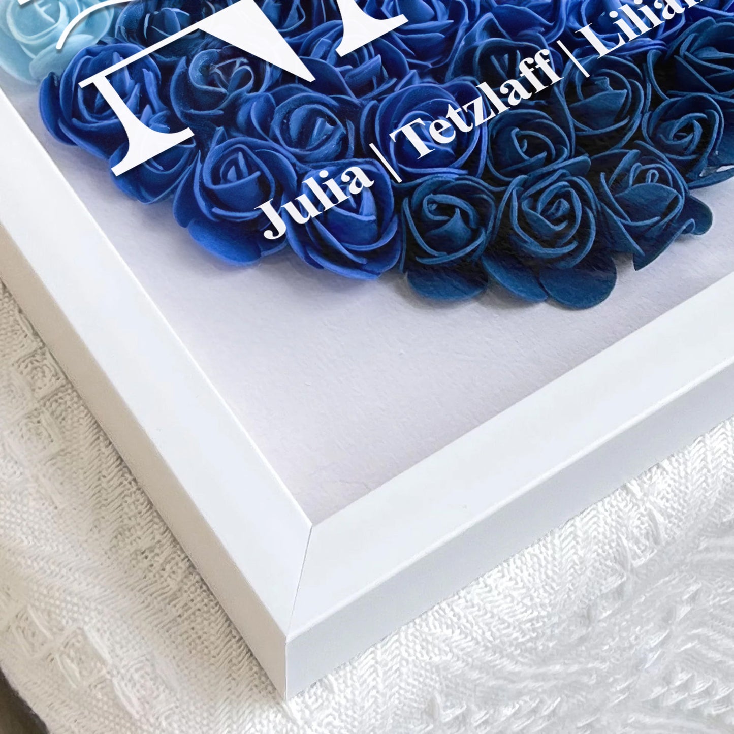 Wir lieben dich - Geschenk für Mutter/Großmutter - Personalisierte Blumenschatulle - Muttertag