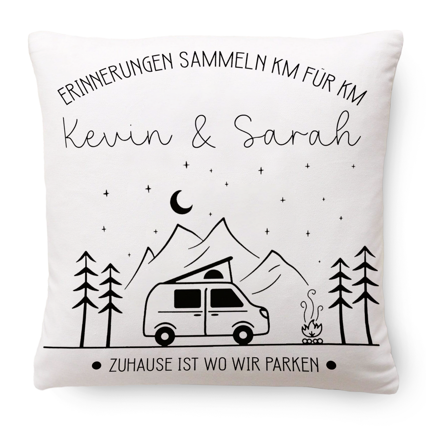 Geschenk für Paare – Zuhause Ist Wo Wir Parken – Personalisiertes Kissen