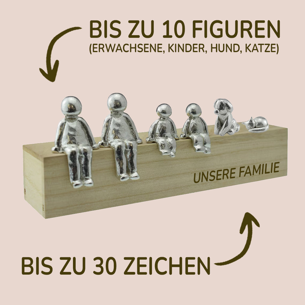 Geschenk für Familie – Skulptur-Figuren – Personalisierte Familien-Skulpturfiguren