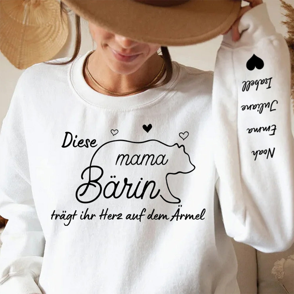 Geschenk für Mama/Oma – Mama Bärin – Personalisierter Sweater